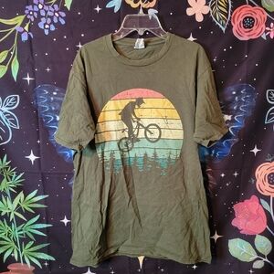 Rustic Downhill MTB Shirt, Mountain Biking Graphic T-Shirt